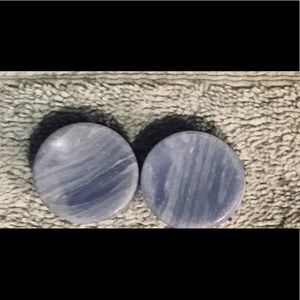1” Inch Stone Flare Purple Gauge Plug Pair Ears